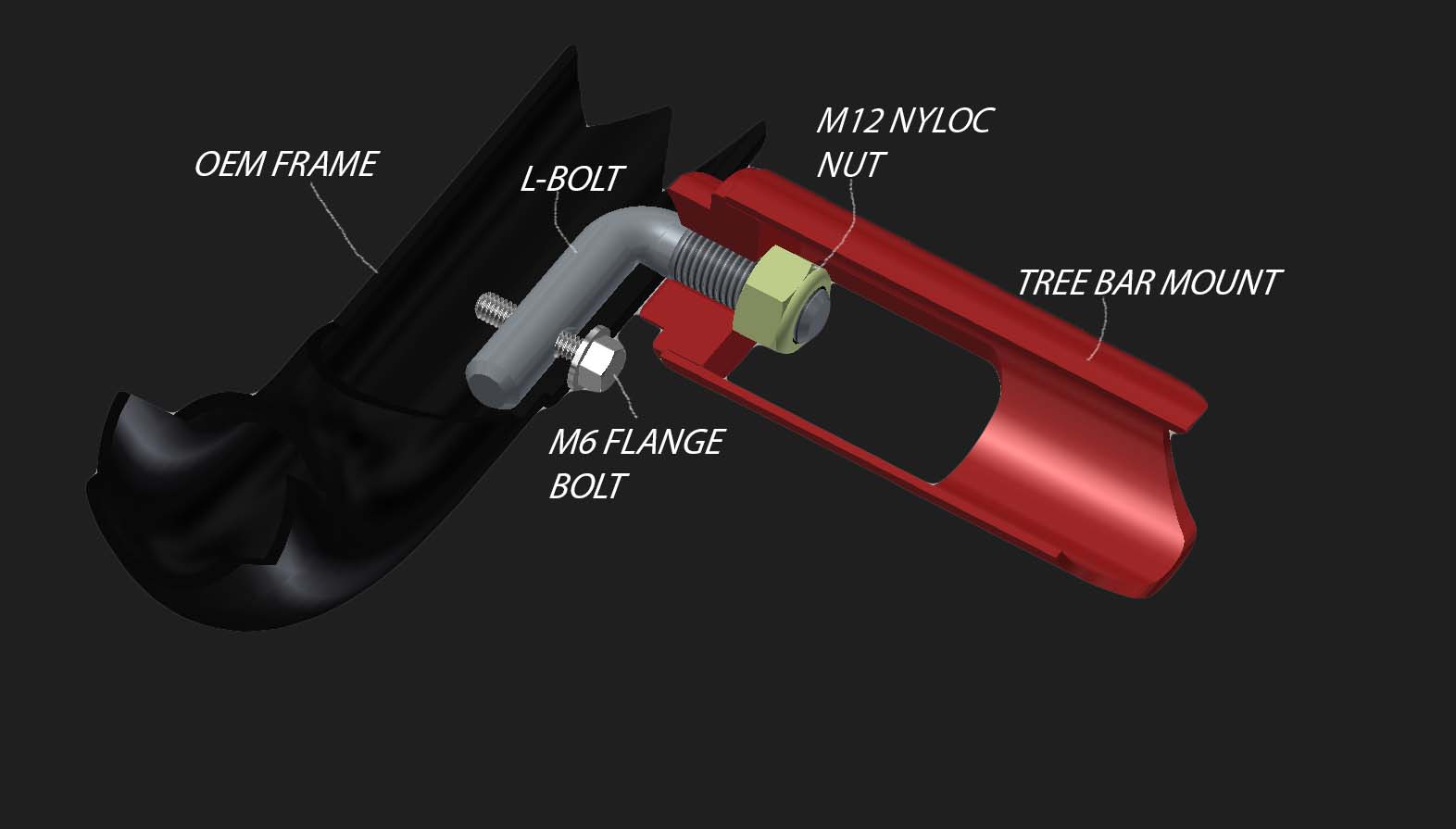 Polaris RZR L Bolt Tree Bar Hardware Kit